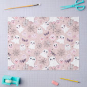 Roze geesten en Halloween elementen naadloos patro Tissuepapier (Craft)