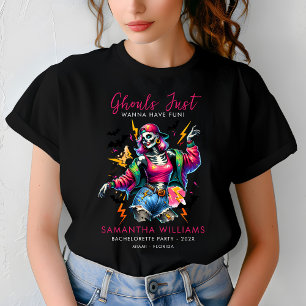 Roze Geesten Halloween Bachelorette Feestje T-shirt