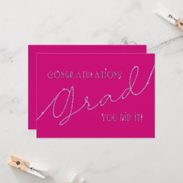Roze gefeliciteerd Afstudeerder je deed het Faux G
