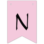 Roze gefeliciteerd vlaggetjes (Derde vlag)