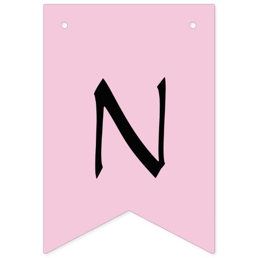 Roze gefeliciteerd vlaggetjes (Derde vlag)