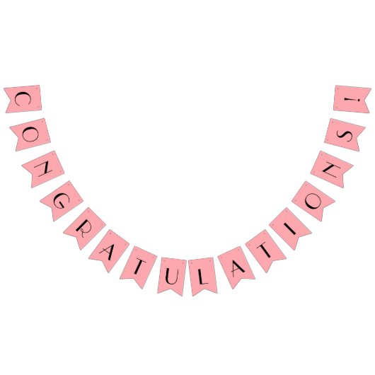 Roze gefeliciteerd vlaggetjes (Alle)