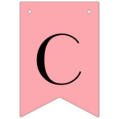 Roze gefeliciteerd vlaggetjes (Eerste vlag)