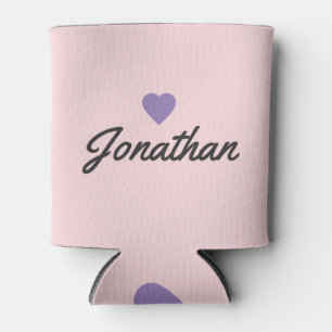Roze Gefluister en Zwarte Vintage PR Hart Handteke Blikjeskoeler