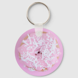 Roze gefrommelde kokokokossprinken sleutelhanger