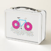 Roze geglaasde Donut Wheels-fiets met sprinken (Achterkant)