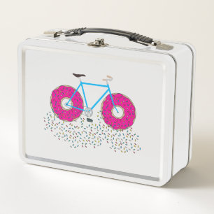Roze geglaasde Donut Wheels-fiets met sprinken