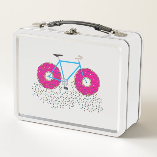 Roze geglaasde Donut Wheels-fiets met sprinken (Voorkant)