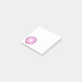 Roze geglazuurde chocolaatdonut post-it® notes (Schuin)