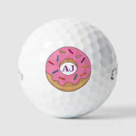 Roze Geglazuurde Donut met Sprinkles Golfballen