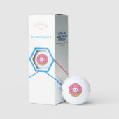 Roze Geglazuurde Donut met Sprinkles Golfballen (Verpakking)
