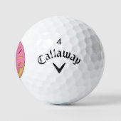 Roze Geglazuurde Donut met Sprinkles Golfballen (Logo)