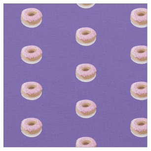 Roze geglazuurde doughnut stof