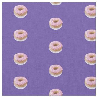 Roze geglazuurde doughnut stof