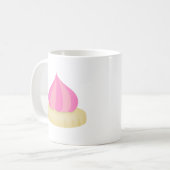 Roze gegolfd koffiemok (Voorkant links)
