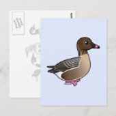 Roze gegoten gans briefkaart (Voorkant / Achterkant)