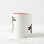 Roze gegoten gans tweekleurige koffiemok (Center)