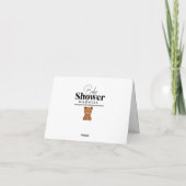 Roze gehaakte beer | Baby Shower Bedankt (Achterkant)