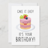 Roze Geïllustreerde Eenvoudige Grappige Verjaardag Bedankkaart (Voorkant)