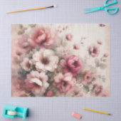 Roze geïnspireerd bloemweefselpapier tissuepapier (Craft)
