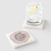 Roze geit stenen onderzetter (Zijkant)