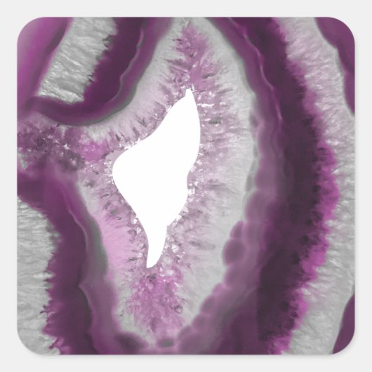 Roze geit vierkante sticker (Voorkant)