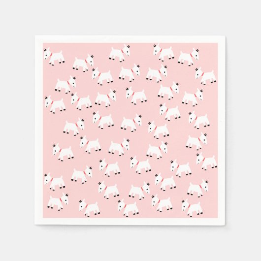Roze Geiten Papieren servetten (Voorkant)