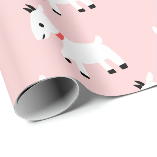 Roze geitten ompakken papier (Rol Hoek)