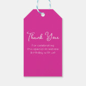 Roze gejuich voor 75 jaar 75ste verjaardag cadeaulabel (Achterkant)