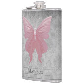 Roze gejuwelde vlinderfles heupfles (Links)