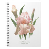 Roze gekaarde iris notitieboek (Voorkant)