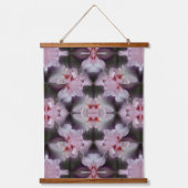 Roze gekaarde irisventilator Abstract Hangend Wandkleed (Voorkant)