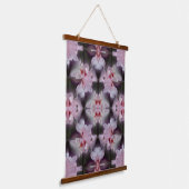 Roze gekaarde irisventilator Abstract Hangend Wandkleed (Gebogen)