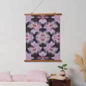 Roze gekaarde irisventilator Abstract Hangend Wandkleed (Slaapkamer)