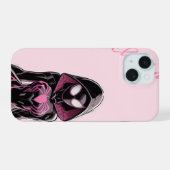 Roze Gekapte Held Geïnspireerde Telefoonhoes iPhone 15 Case (Achterkant horizontaal)
