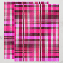 Roze Gekeperde Scrapbookpapier 2-zijdige pagina