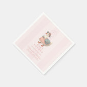 Roze Gekke Gans Baby shower Servet (Hoek)