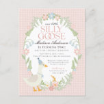 Roze Gekke Gans Bloemen Gingham Verjaardagsfeest Briefkaart<br><div class="desc">Een gekke gans is nog een jaar ouder. Dit Gekke Goose Party Decor Collectie is ideaal voor het vieren van je lieve kleine meisje! Met een schattige gekke gans, pastelbloemen en zachte gingmatronen is dit collectie ideaal voor het toevoegen van een vleugje speelse elegantie aan elk feest. Of het nu...</div>