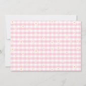 Roze Gekke Gans Daisy Gingham 2e verjaardag foto Kaart (Achterkant)