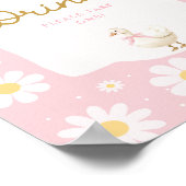 Roze Gekke Gans en Daisy Drink Bar Sign Poster (Hoek)