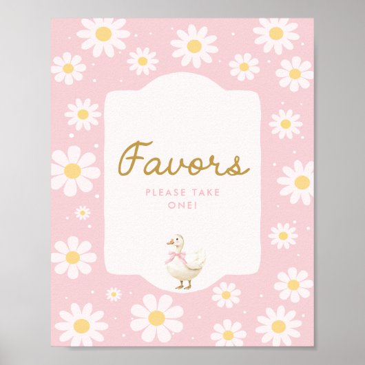 Roze Gekke Gans en Daisy Favors Poster (Voorkant)
