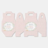 Roze Gekke Gans Floral Gingham Baby shower Bedankdoosjes (Ongevouwen)