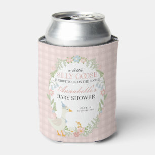 Roze Gekke Gans Floral Gingham Baby shower Favorie Blikjeskoeler