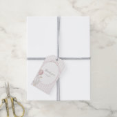 Roze Gekke gans Rectangle Favoriet Tag Cadeaulabel (Met Touw)