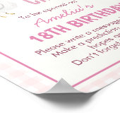 Roze Gekke Gans Verjaardag Tijd Capsule Teken Poster (Hoek)