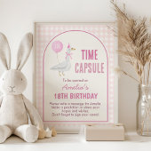 Roze Gekke Gans Verjaardag Tijd Capsule Teken Poster