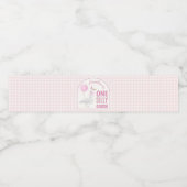 Roze Gekke Goose Balloon Verjaardag Waterfles Etiket (Enkel label)