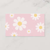 Roze Gekke Goose Girl Luier Raffle Informatiekaartje (Achterkant)