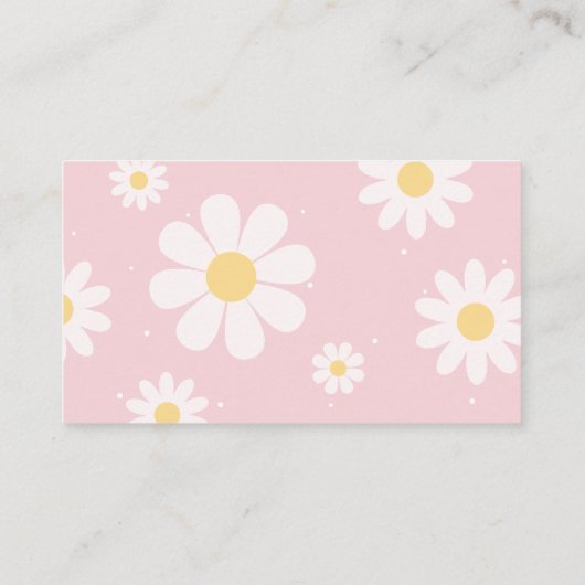 Roze Gekke Goose Girl Luier Raffle Informatiekaartje (Achterkant)