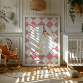 Roze Gekke Goose Kwekerij Wall Art Print